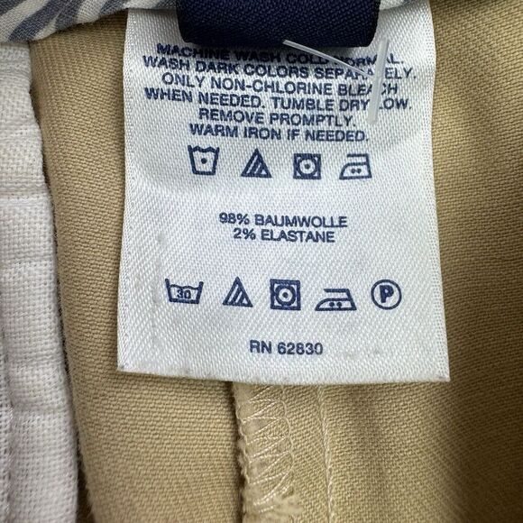 Lands End Womens 16 Pants Mid Rise Straight Leg Chino Crop Pants Tan Khaki - Picture 5 of 11